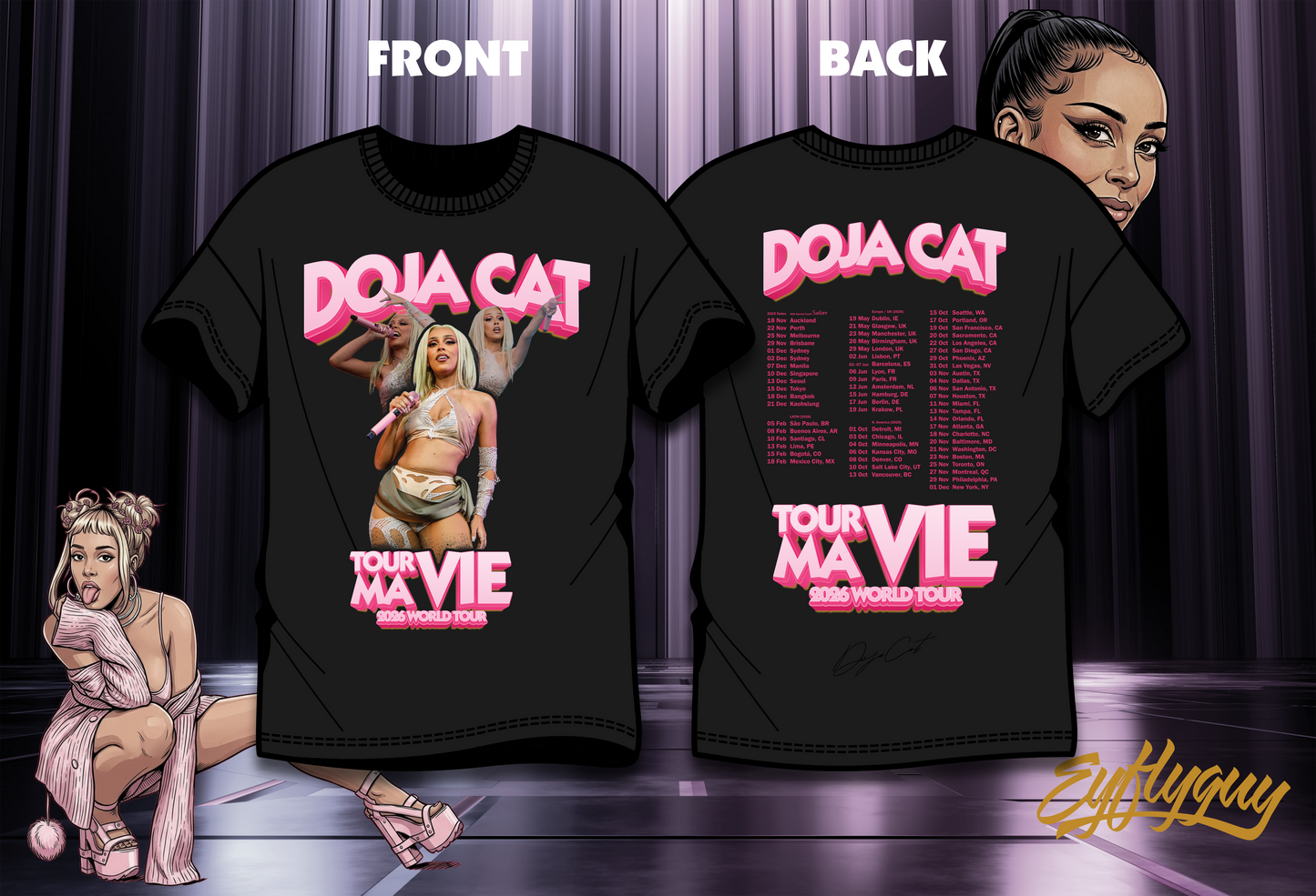 Doja Cat Tour La Vie World Tour Merch Tee