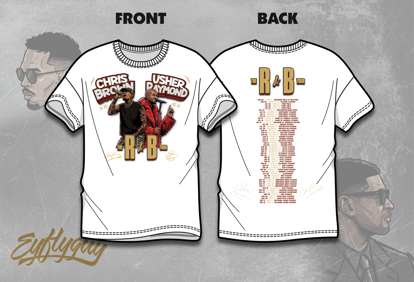 Raymond and Brown R&B Tour Cartoon Tee