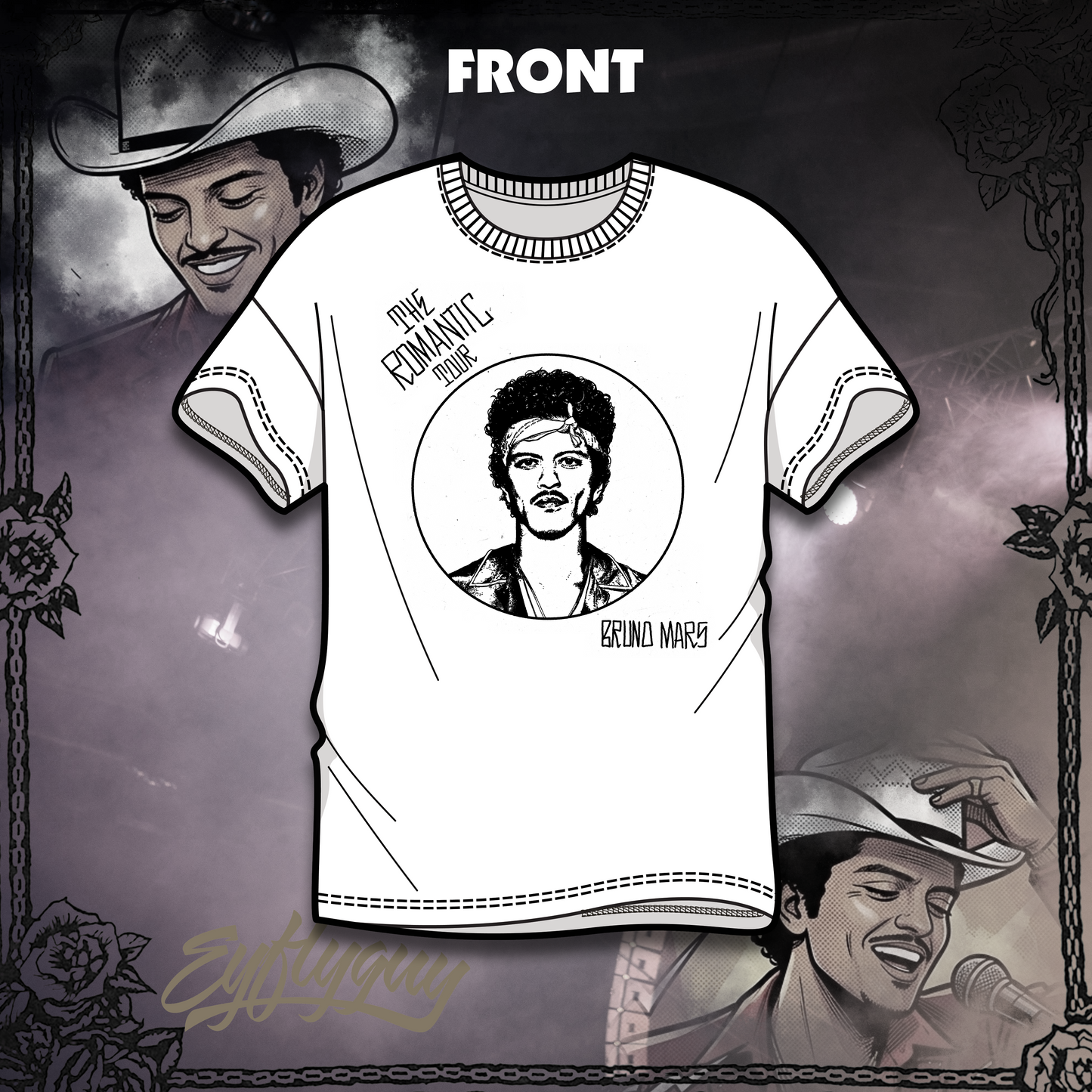Bruno Mars Romantic Tour Concert Tee