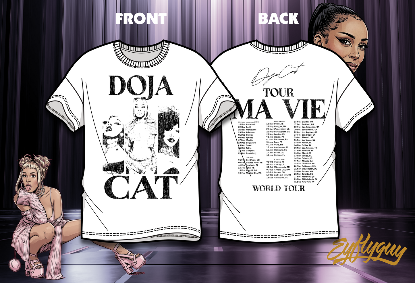 Doja Cat Tour Ma Vie World Tour Vintage Tee