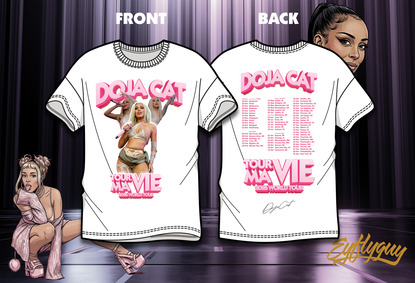 Doja Cat Tour La Vie World Tour Merch Tee