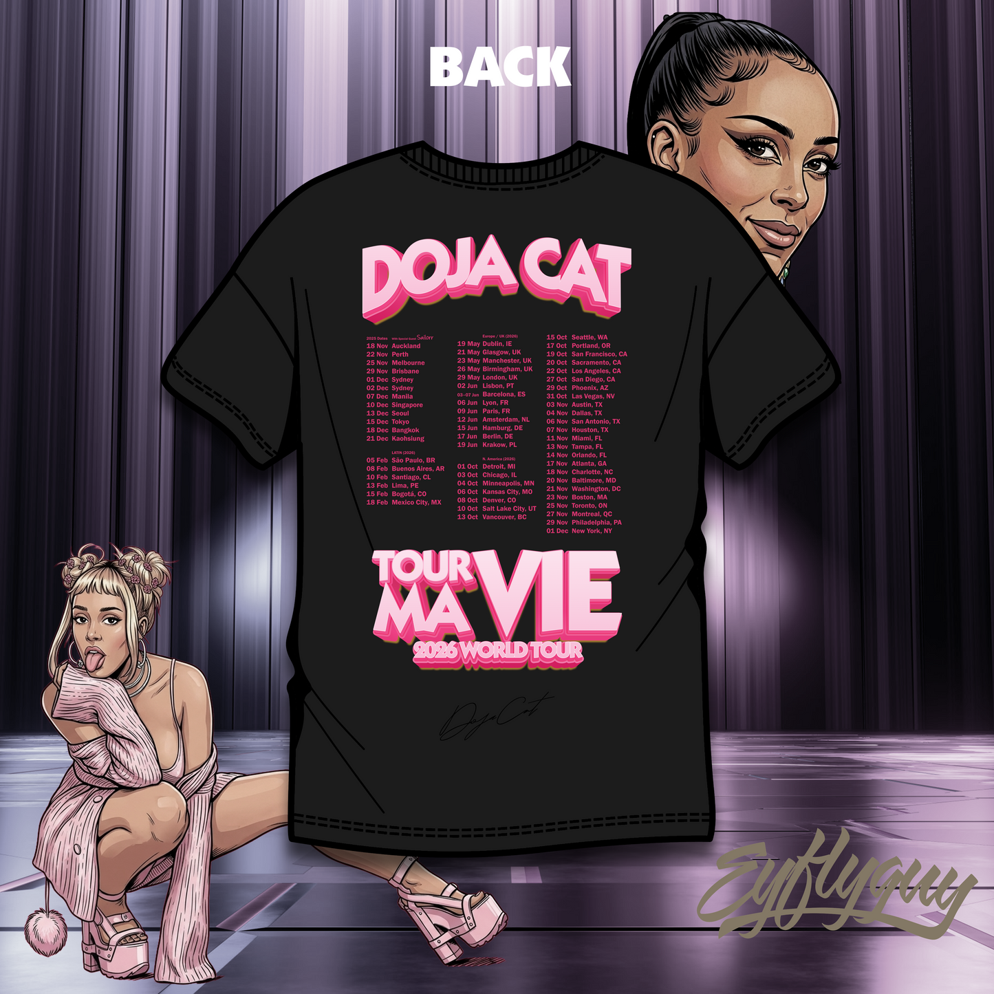 Doja Cat Tour La Vie World Tour Merch Tee