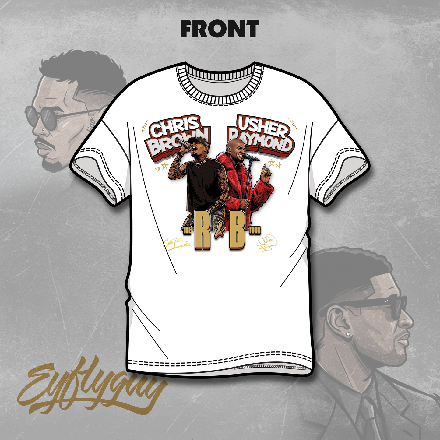 Raymond and Brown R&B Tour Cartoon Tee