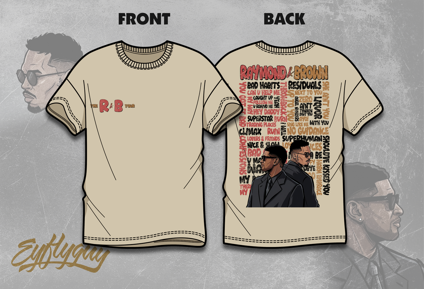 Raymond and Brown R&B Tour Song Title Tee